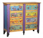 MODERN FOLK ART PAINTED SHALLO