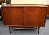 MODERN FORMICA & TEAK SIDE CAB