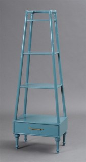MODERN FOUR-TIERED BLUE LACQUE