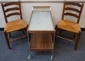 MODERN FRUITWOOD AND GLASS POR