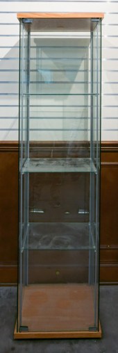 MODERN FRUITWOOD AND GLASS VIT