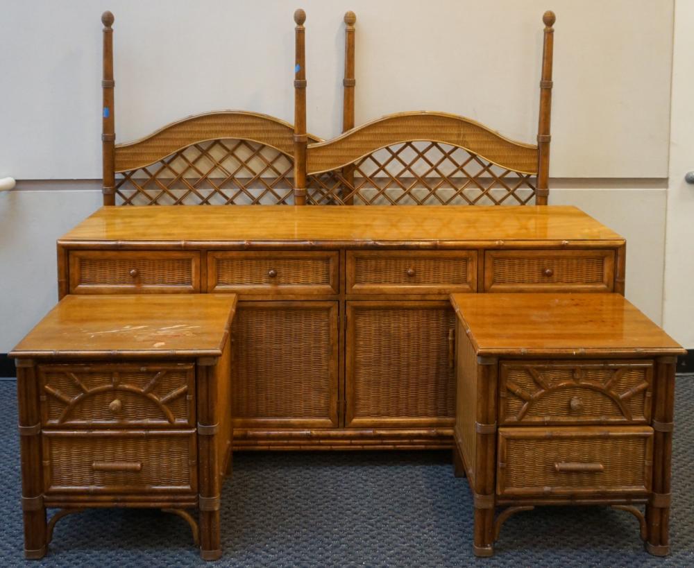 MODERN FRUITWOOD AND WICKER