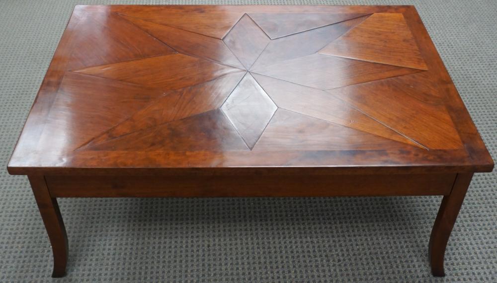 MODERN FRUITWOOD COCKTAIL TABLE, 18