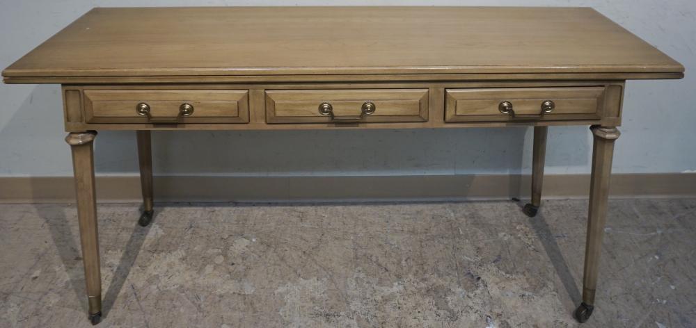 MODERN FRUITWOOD FOLD-TOP DAVENPORT