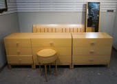 MODERN FRUITWOOD QUEEN BED, TH