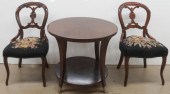 MODERN FRUITWOOD SIDE TABLE AN