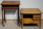 MODERN FRUITWOOD SIDE TABLE AN