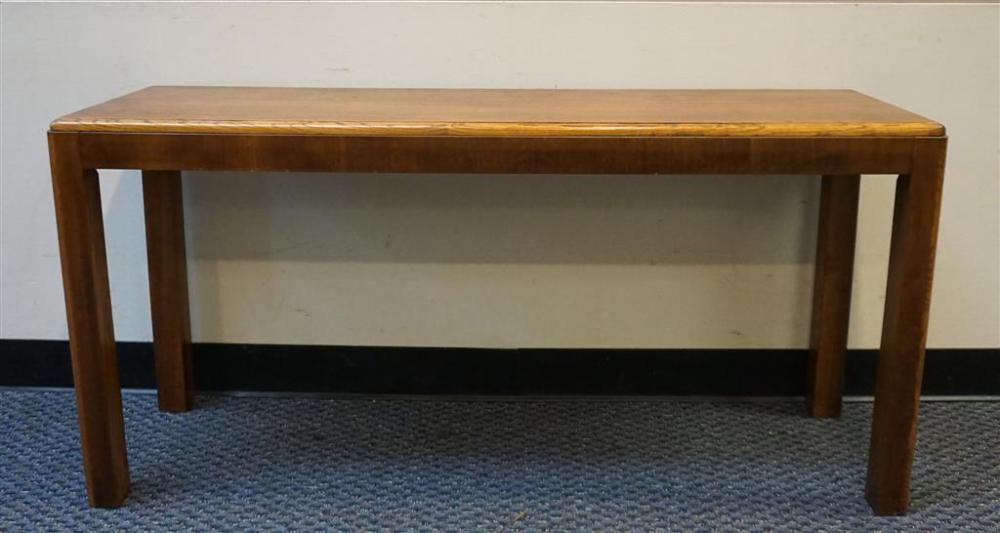 MODERN FRUITWOOD SOFA TABLE, H: