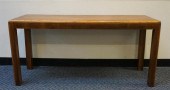 MODERN FRUITWOOD SOFA TABLE, H