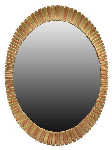 MODERN GILT FRAMED OVAL WALL