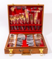 MODERN GILT METAL FLATWARE SER