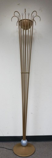 MODERN GILT PAINTED AND GLASS