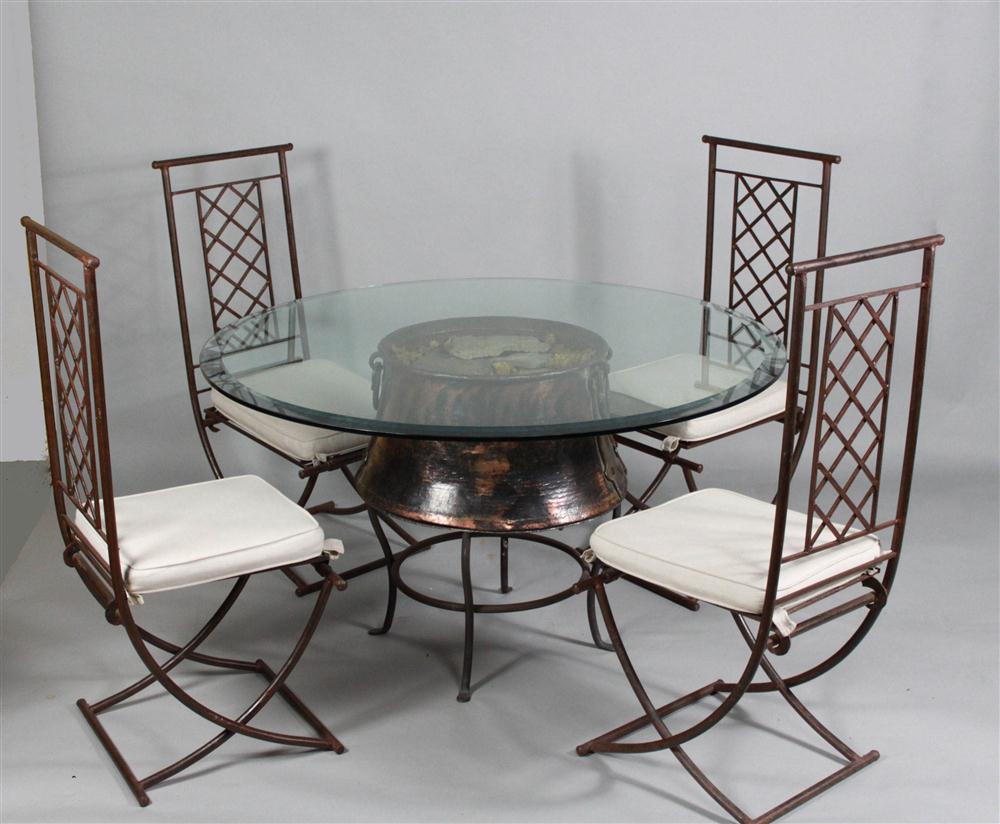 MODERN GLASS DINING TABLE WITH