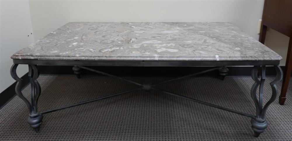 MODERN GRAY PAINTED, IRON AND