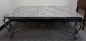 MODERN GRAY PAINTED IRON AND M