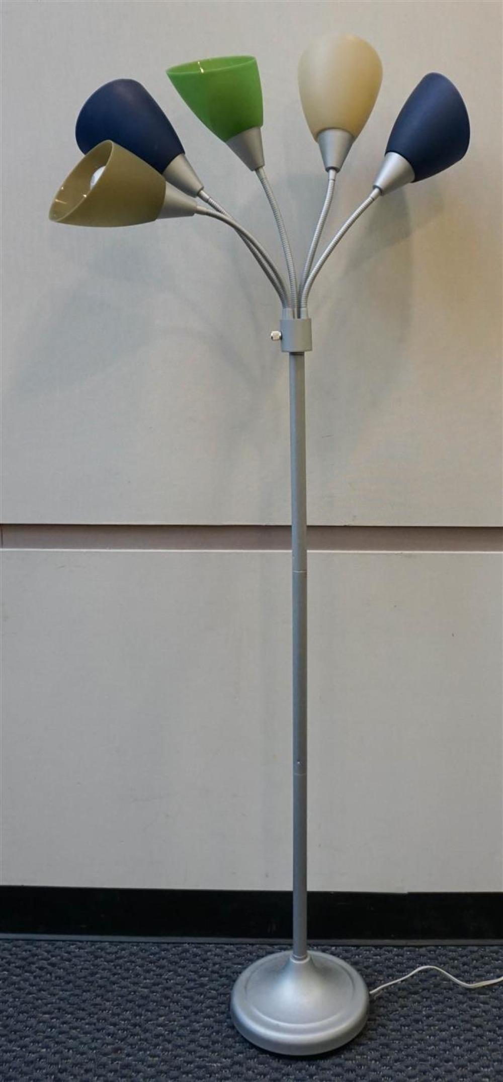 MODERN GRAY PAINTED METAL AND