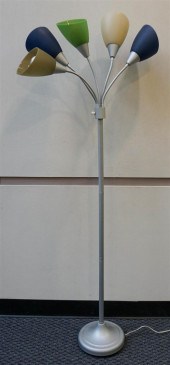 MODERN GRAY PAINTED METAL AND