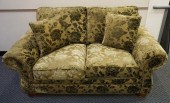 MODERN GREEN CUT VELVET UPHOLS