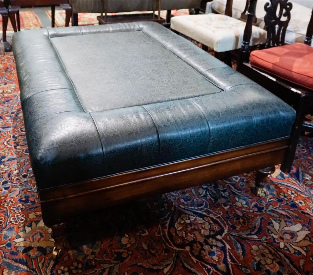 MODERN GREEN EMBOSSED LEATHER