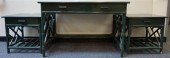 MODERN GREEN ENAMELED RATTAN D