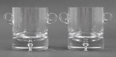 MODERN HAND BLOWN CLEAR GLASS