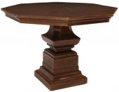 MODERN HEXAGONAL WALNUT PEDEST