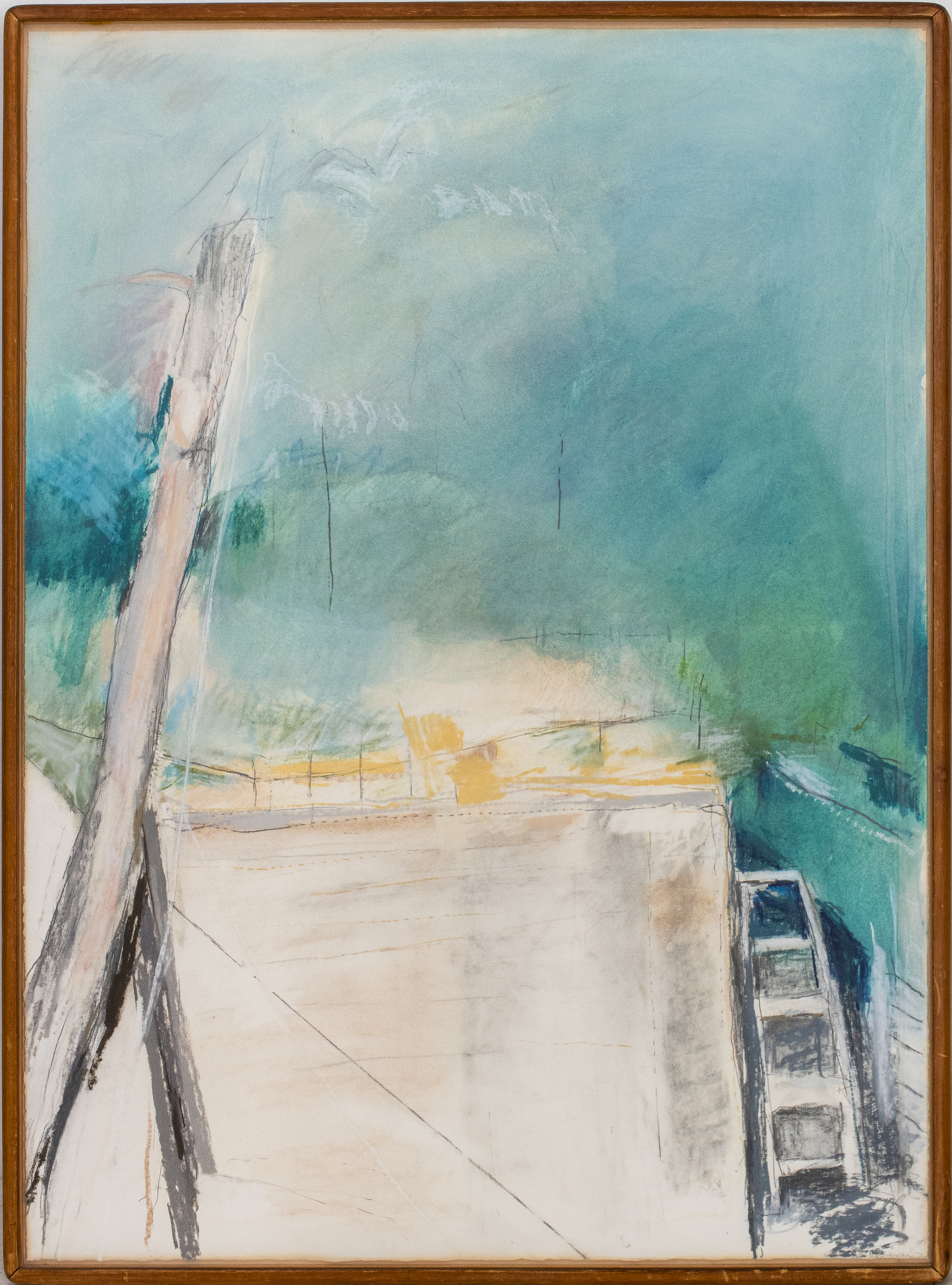 MODERN ILLEGIBLY SIGNED LANDSCAPE