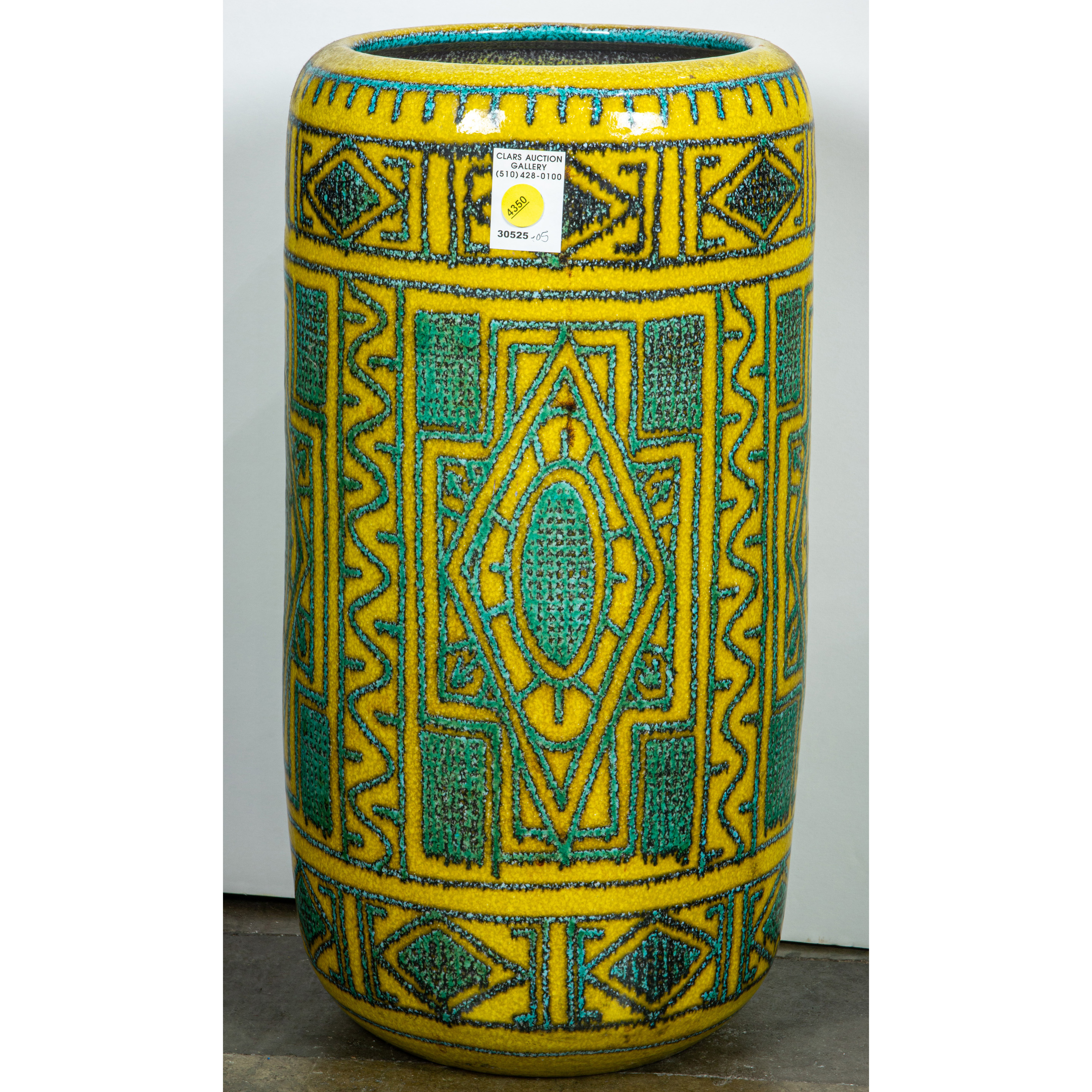 MODERN ITALIAN POTTERY TALL VASE OR