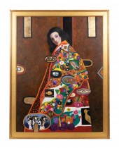 MODERN KLIMT STYLE FEMALE PORT