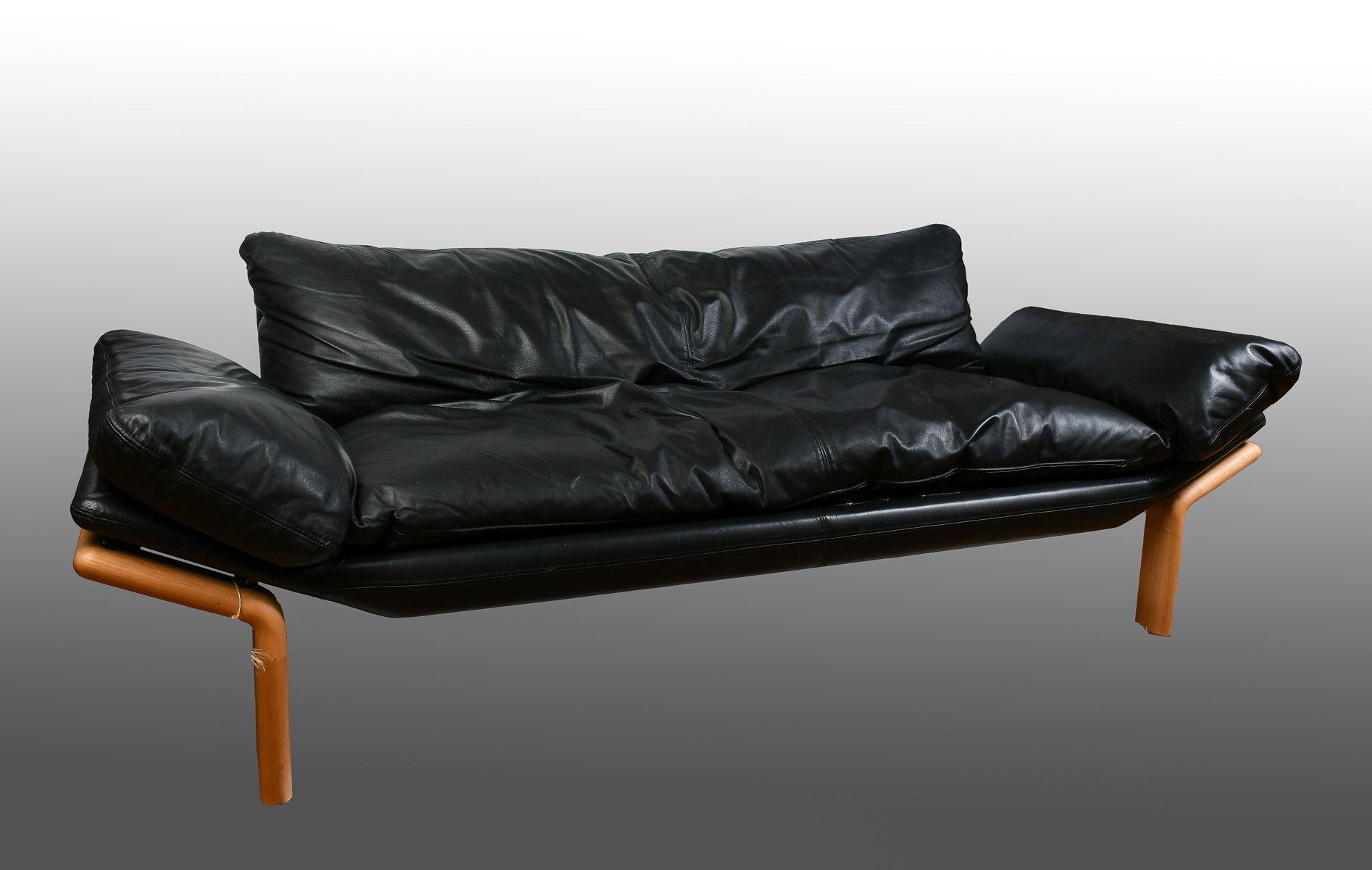 MODERN KOMFORT DANISH LEATHER SOFA: