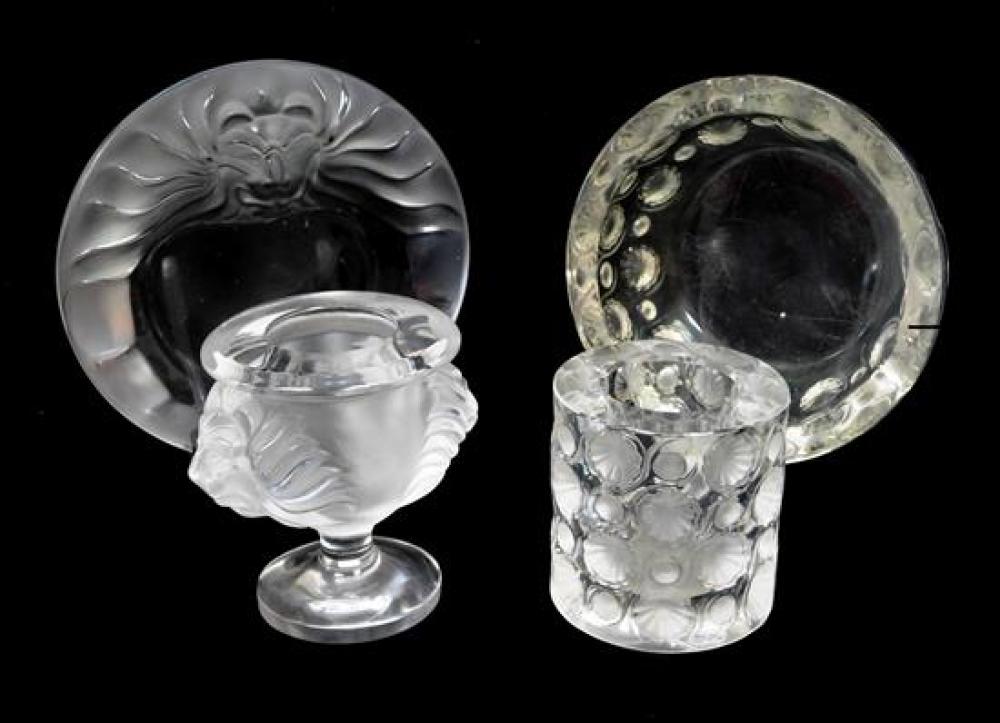 MODERN LALIQUE, FOUR PIECES OF