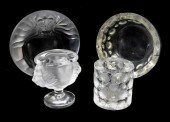 MODERN LALIQUE, FOUR PIECES OF