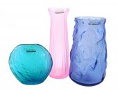 MODERN LALIQUE, THREE COLORED