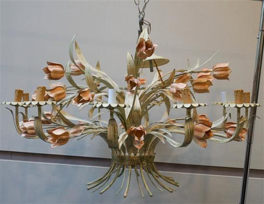 MODERN LIGHT-GREEN AND ROSE PAINTED