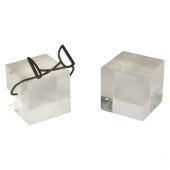 MODERN LUCITE ICE BLOCK & TONG