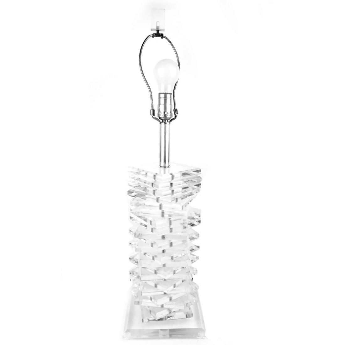 MODERN LUCITE LAMPMid Century