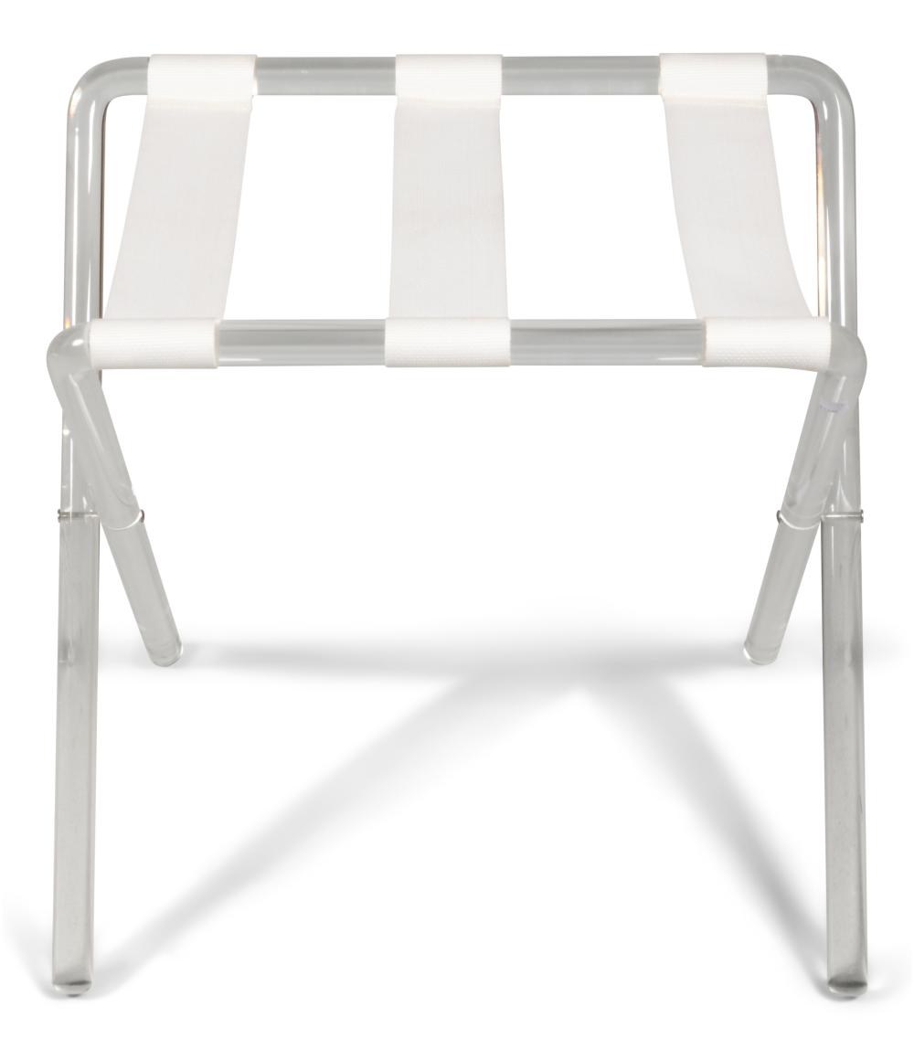 MODERN LUCITE LUGGAGE RACK, CIRCA