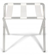MODERN LUCITE LUGGAGE RACK, CI