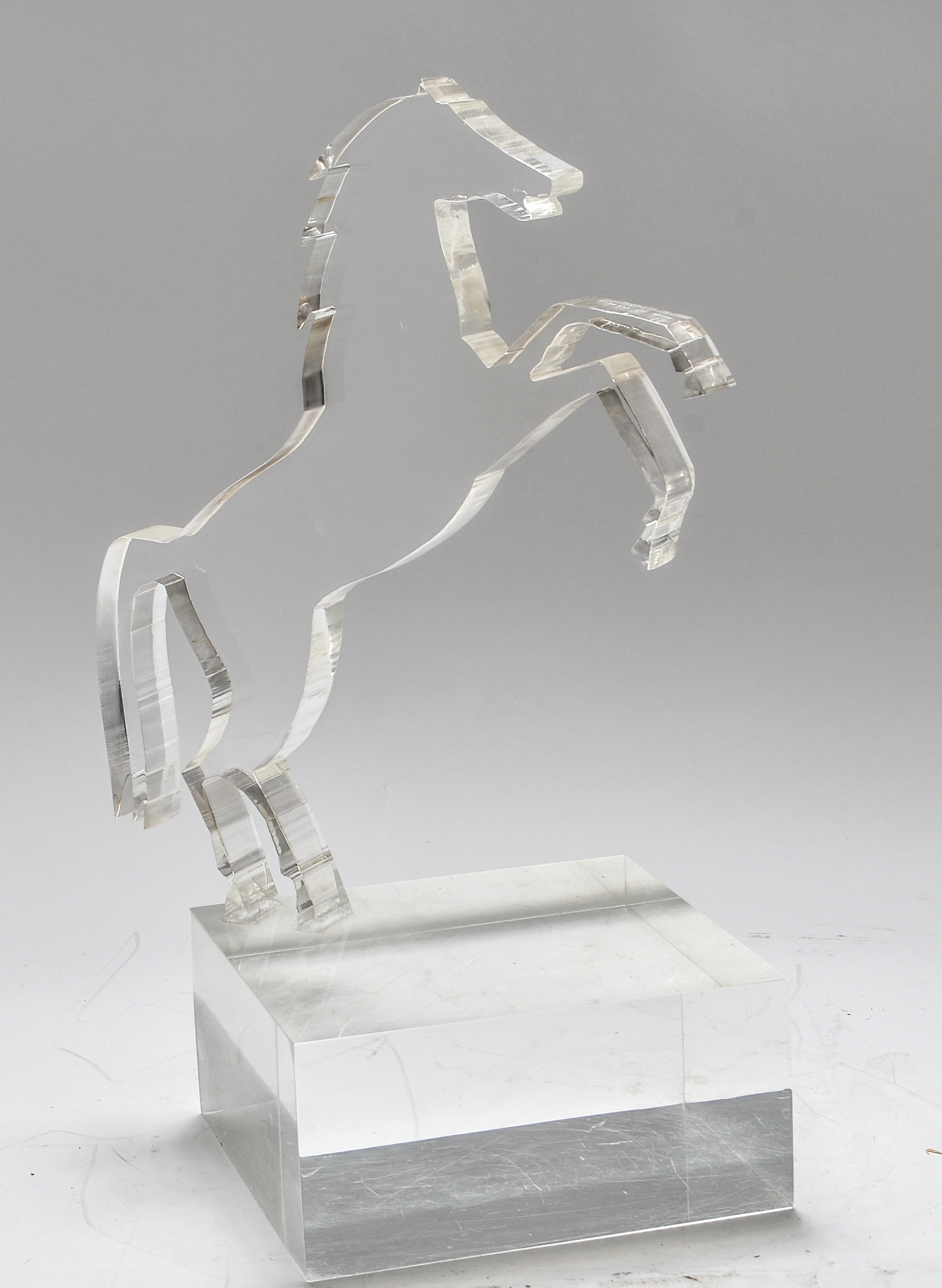 MODERN LUCITE SCULPTURE OF