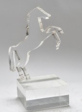 MODERN LUCITE SCULPTURE OF REA