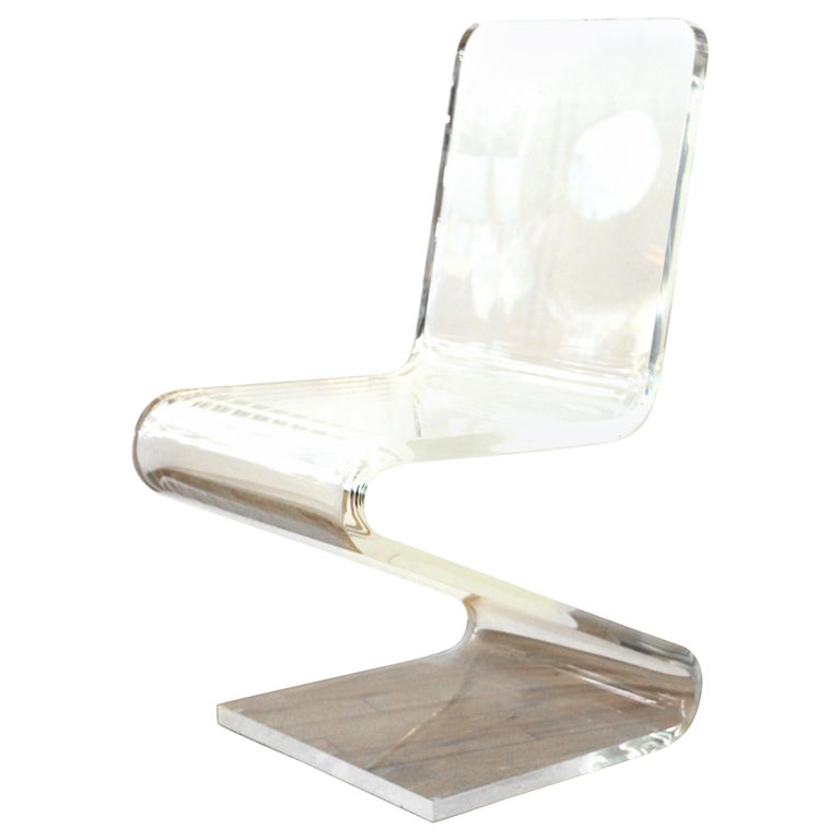 MODERN LUCITE 'Z' CANTILEVER