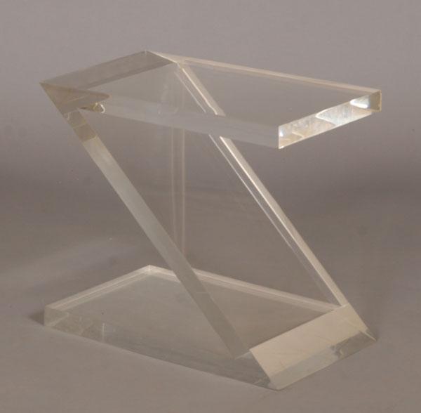 Modern Lucite 'Z' form side