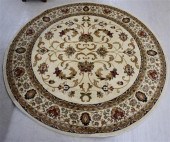 MODERN MACHINE MADE ROUND RUG,