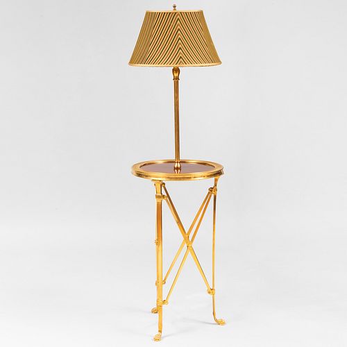 MODERN MAHOGANY AND BRASS
