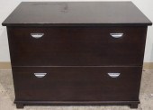 MODERN MAHOGANY FINISH TWO-DRA