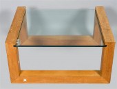 MODERN MAHOGANY VENEERED COFFE