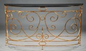 MODERN MARBLE, GILT IRON DEMIL