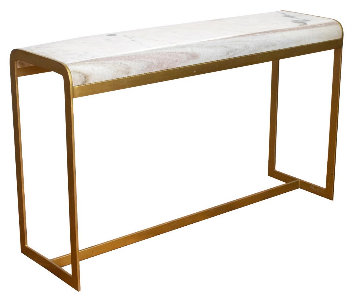 MODERN MARBLE TOP CONSOLE TABLE