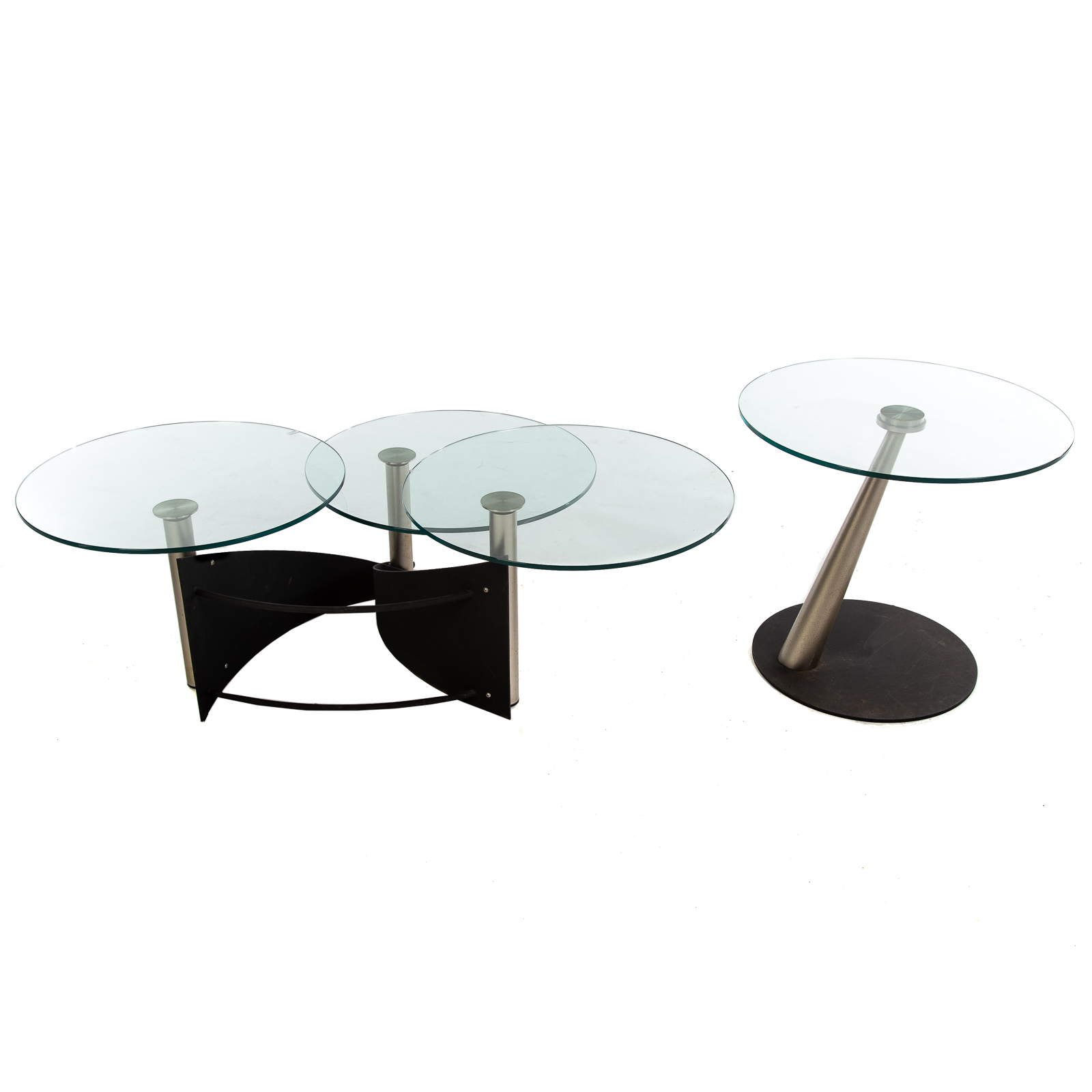 MODERN METAL & GLASS COFFEE & END