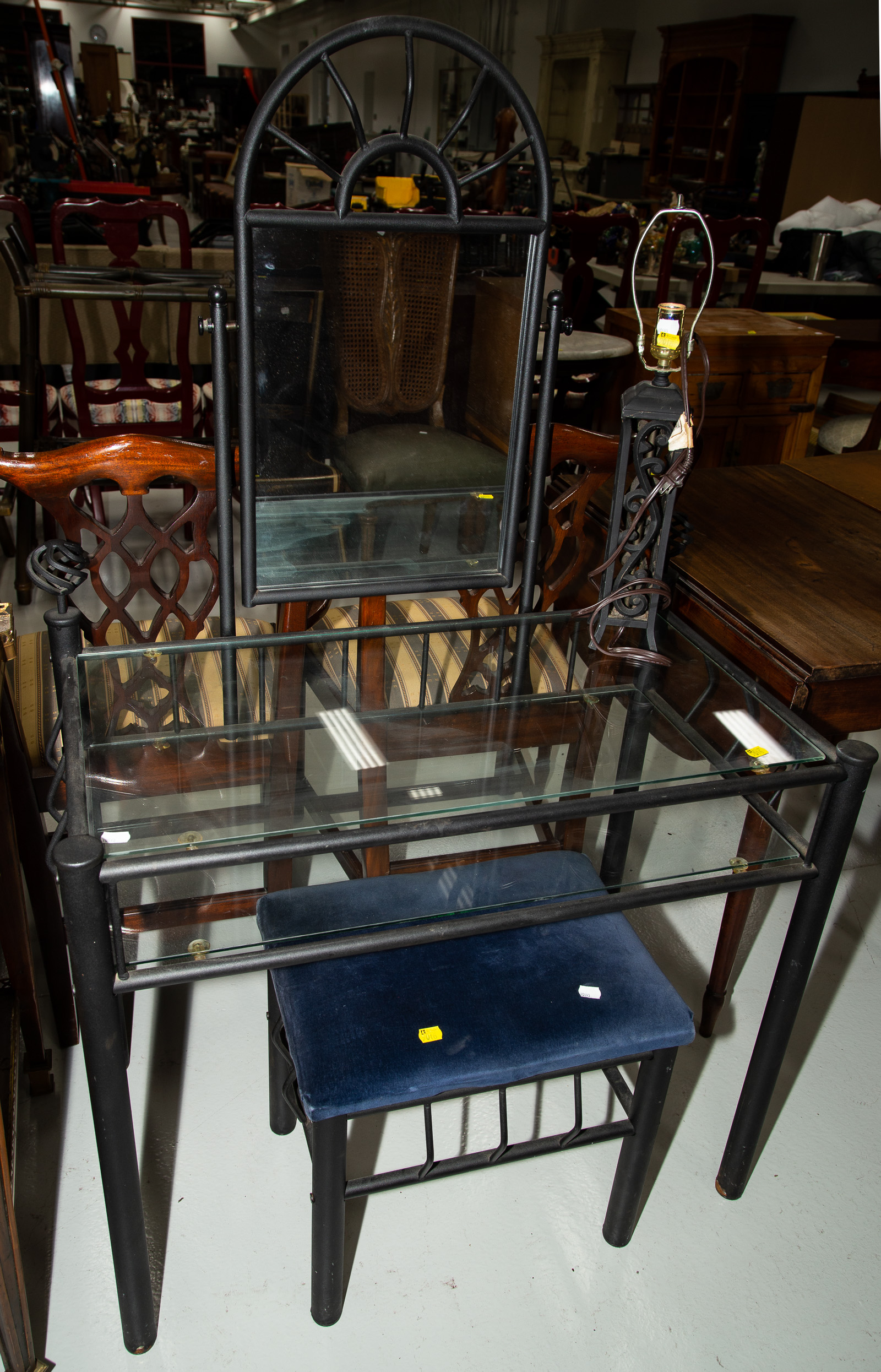 MODERN METAL VANITY TABLE WITH